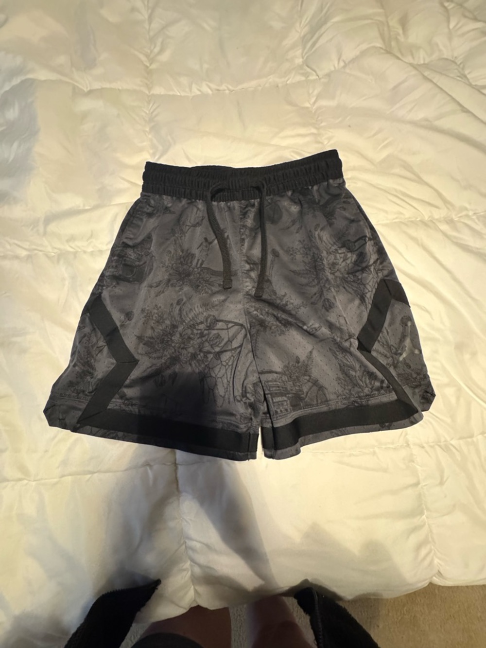 Jordan Men's Black and Gray Athletic Shorts